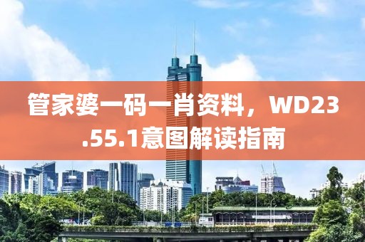 管家婆一码一肖资料，WD23.55.1意图解读指南