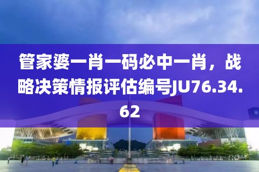 管家婆一肖一码必中一肖，战略决策情报评估编号JU76.34.62