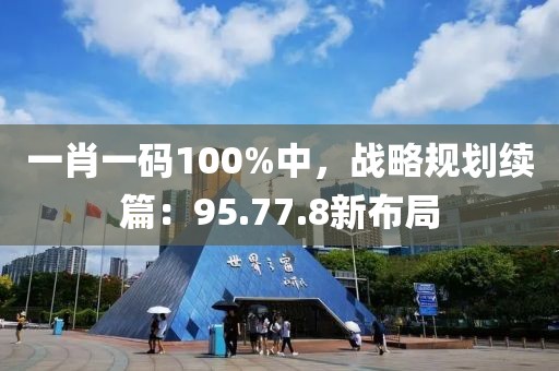一肖一码100%中，战略规划续篇：95.77.8新布局