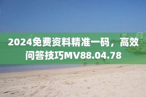 2024免费资料精准一码，高效问答技巧MV88.04.78