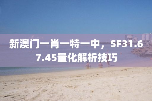 新澳门一肖一特一中，SF31.67.45量化解析技巧