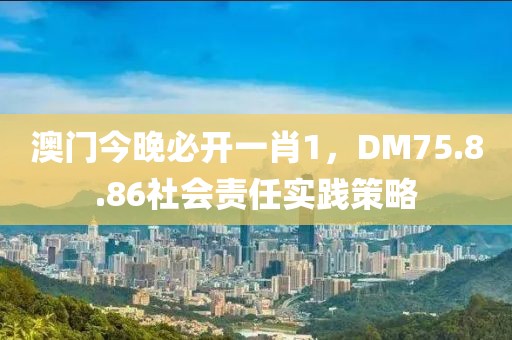 澳门今晚必开一肖1，DM75.8.86社会责任实践策略