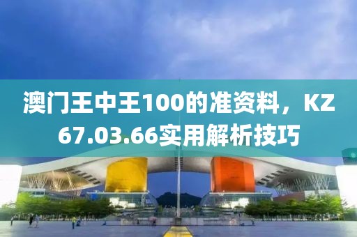 澳门王中王100的准资料，KZ67.03.66实用解析技巧