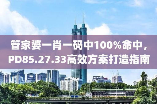管家婆一肖一码中100%命中，PD85.27.33高效方案打造指南