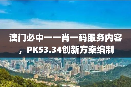 澳门必中一一肖一码服务内容，PK53.34创新方案编制