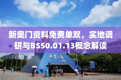 新奥门资料免费单双，实地调研与BS50.01.13概念解读