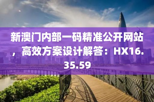新澳门内部一码精准公开网站，高效方案设计解答：HX16.35.59