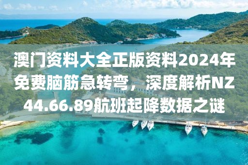 澳门资料大全正版资料2024年免费脑筋急转弯，深度解析NZ44.66.89航班起降数据之谜