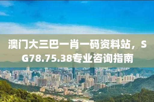 澳门大三巴一肖一码资料站，SG78.75.38专业咨询指南