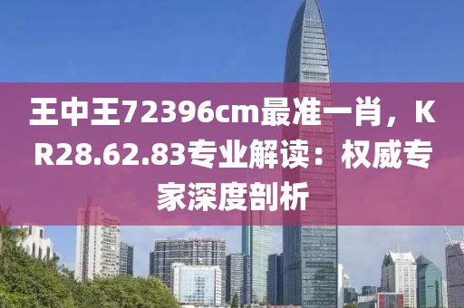 王中王72396cm最准一肖，KR28.62.83专业解读：权威专家深度剖析