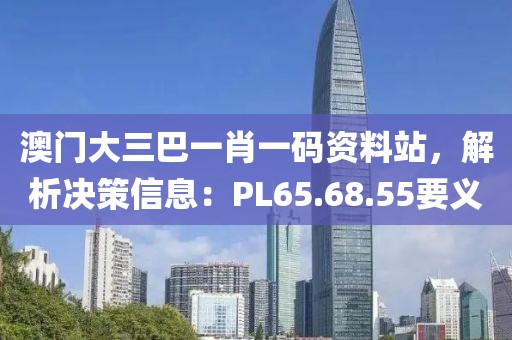 澳门大三巴一肖一码资料站，解析决策信息：PL65.68.55要义