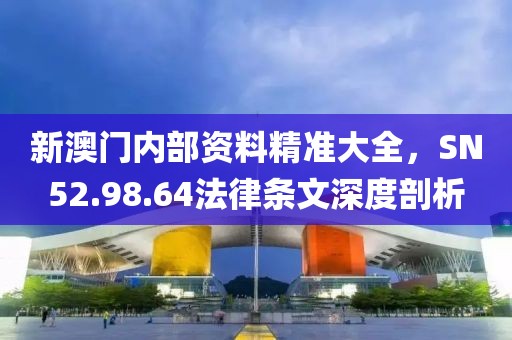 新澳门内部资料精准大全，SN52.98.64法律条文深度剖析