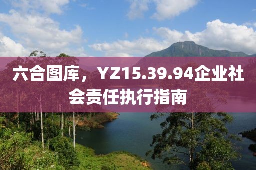 六合图库，YZ15.39.94企业社会责任执行指南