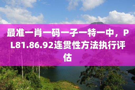 最准一肖一码一孑一特一中，PL81.86.92连贯性方法执行评估
