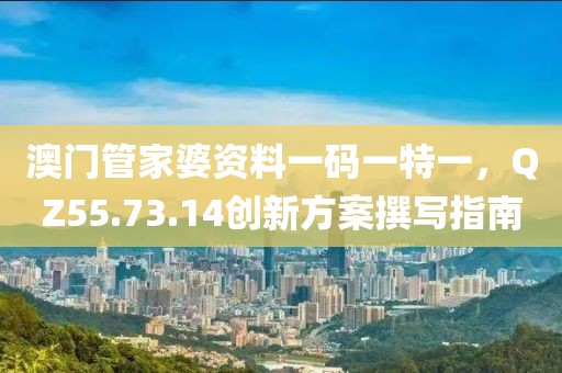 澳门管家婆资料一码一特一，QZ55.73.14创新方案撰写指南
