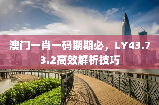 澳门一肖一码期期必，LY43.73.2高效解析技巧