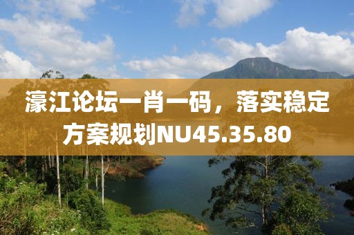 濠江论坛一肖一码，落实稳定方案规划NU45.35.80
