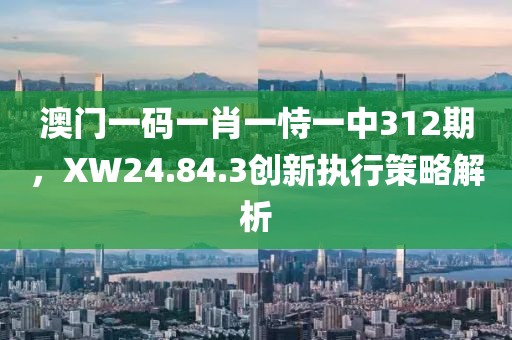 澳门一码一肖一恃一中312期，XW24.84.3创新执行策略解析
