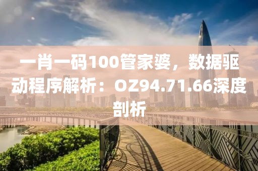 一肖一码100管家婆，数据驱动程序解析：OZ94.71.66深度剖析