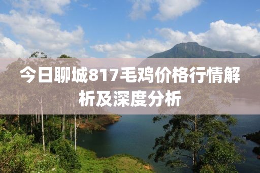 今日聊城817毛鸡价格行情解析及深度分析
