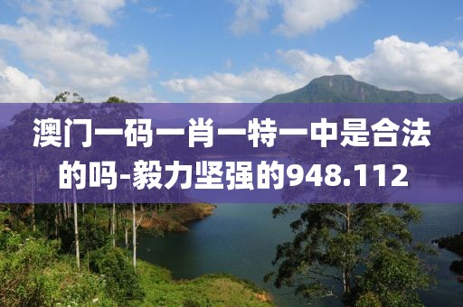 澳门一码一肖一特一中是合法的吗-毅力坚强的948.112