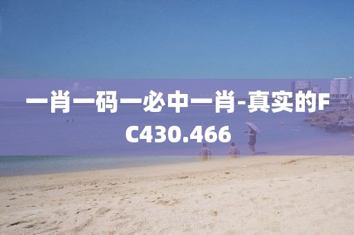 一肖一码一必中一肖-真实的FC430.466