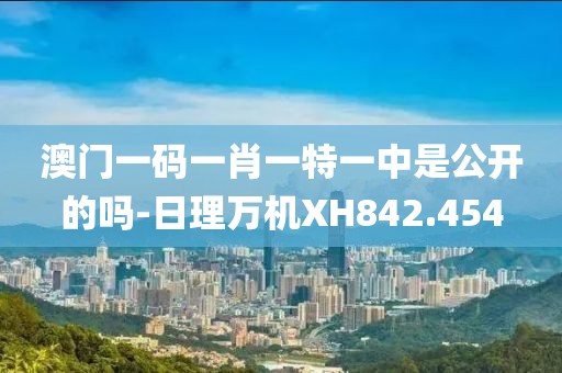 澳门一码一肖一特一中是公开的吗-日理万机XH842.454