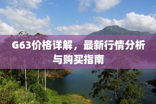 G63价格详解，最新行情分析与购买指南