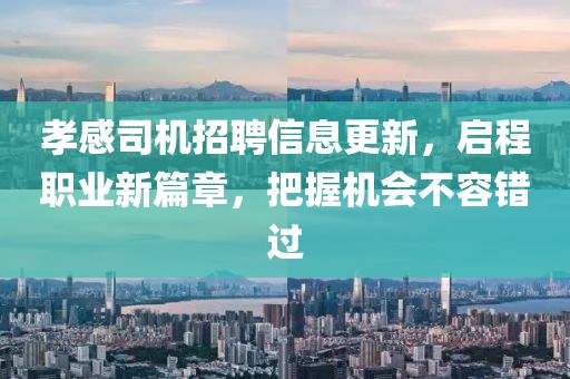 孝感司机招聘信息更新，启程职业新篇章，把握机会不容错过
